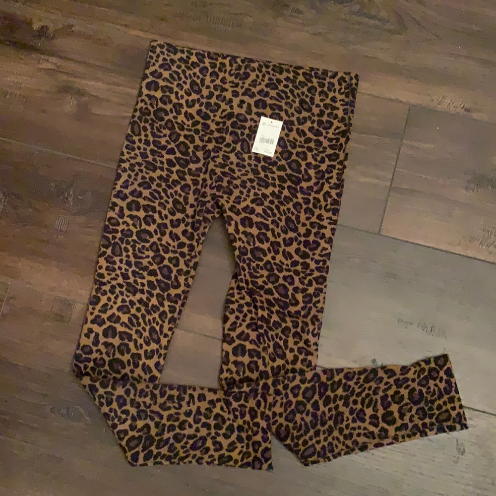 Leopard print sweater leggings - L/XL